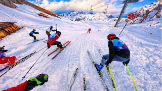 JE REMPORTE UNE COURSE DE SKI 🥇 Grosse chute à l’arrivée ! | Derby du Roc Merlet – Courchevel
