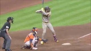 Fernando Tatis Jr. at bat (home run) Padres vs. Astros...5/28/21