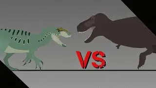 (Stick Nodes) Allosaurus Vs Tyrannosaurus Rex (Short Animation)