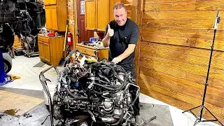 Part 2 BMW X6m X5M S63 Engine Removal