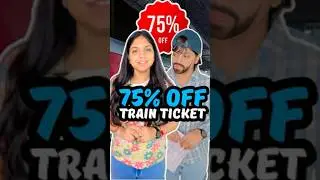 Get 75%off on train tickets 🚂 #train #trainticket #traintravel #money #savemoney #finance #shorts