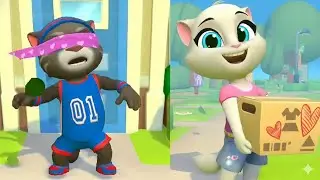 Angela arrives at the house in My Talking Tom Friends 2 Gameplay Android ios