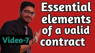 what are essential elements of a valid contract? section 10 of ICA,1872,