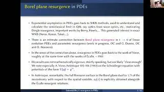 ARAW02 | Prof. Ovidiu Costin | Borel Summation and Resurgence in PDEs