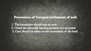 Methods to Prevention of  Unequal settlement of soil? Basic Civil Engineering Videos
