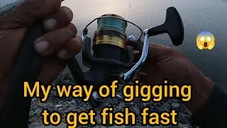 my way of jigging to get fish fast 🎣💯😱 shore fishing in fujairah