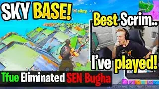 TFUE TRIO *DESTROY* BUGHA then SPECTATE *FUNNIEST* SKY BASE in PRO SCRIMS! (Fortnite)