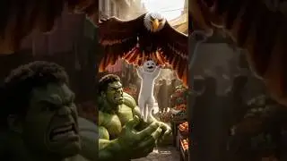 Hulk vs Eagle | Brave Eagle Saves a White Cat |Emotional Animal Story#hulk#eagle#cat#cartoon#aishort