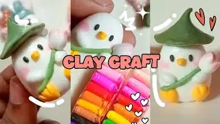 Clay keychain made of clay🍀🌷#clayart #claykeychain #diy #emasartroom