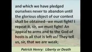 Patrick Henry - Give me Liberty or Give me Death Speech - Hear and Read the Full Text