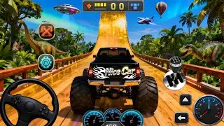 Impossible Mega Ramp Jump 😱 | GT Monster Truck Crazy Stunt Racing | Android