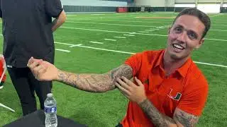 Carson Beck at Miami Hurricanes media day