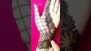 Beautiful front hand mehndi design from cotton bud🤩#mehandi #henna
