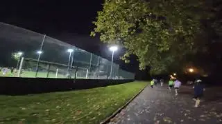 Chase the Moon 5 KM Treadmill Workout Scenery | Battersea Park | Virtual Run / Walk ASMR | London