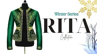 Emerald Heirloom Ornate Couture Jacket | Luxury Fashion Illustration ASMR | Winter Couture Sketch