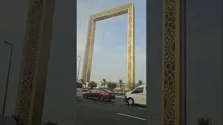 Catching the Dubai Frame while cruising 🚘🌇#dubaishort #trending