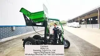 Small dump truck wheel type Tricycle oil palm fruit lift loader transport palm garden dumpers