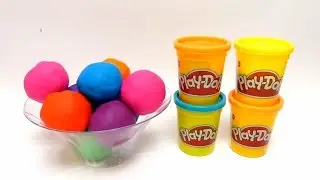 Play-Doh Surprise Eggs Balls Game with Surprise Toys - Smurf, Pirate