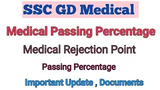 SSC GD 2025 Medical passing Percentage 