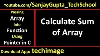 Calculate sum of array by passing array into function using pointer in c programming