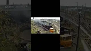 See how the train engine turns