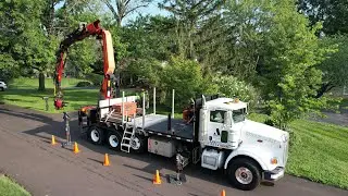 Epic Tree Trimming Crane - Allen&rsquo;s Tree Service - Palfinger Tree Crane and Saw