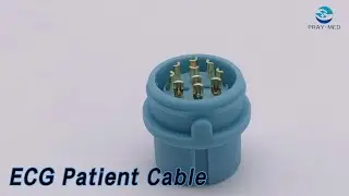 TPU ECG Patient Cable 2.6mm 6 Pin 5 Lead Medical With Leadwires Snap