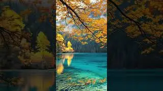 Autumn Lake Calm | Gentle Relaxing Music #autumnlake #naturevideo #relaxingmusic#sleepmusic #healing