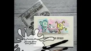 Stamp Stash Saturday - MFT Stamps - Monster Sized - Inktense Pencils