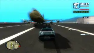 GTA San Andreas Mods - 650MPH+ KITT Knight Rider Super Pursuit Vs. 747 Jet (Los Santos Airport)