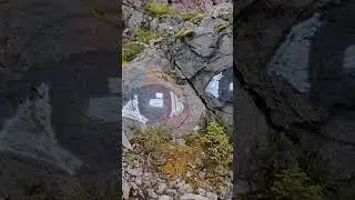 Who made this #funny #hike #adventure #hiking #spraypaint #art #nature