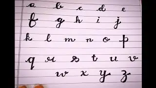 Calligraphy with Fine Liners | Small Alphabets Calligraphy A-Z | Angelic Arts