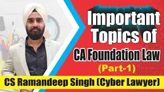 IMPORTANT TOPICS OF CA FOUNDATION LAW