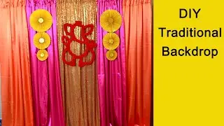 Easy Traditional Backdrop Idea For Any Occasion At Home|| DIY GANESH FOR BACKDROPS