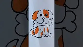 How To Draw A Dog Easy 🐶 | Dog Drawing 🐕 #shorts #dog #youtubeshorts #trending #drawing #viral #art