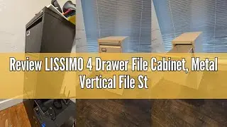 Review LISSIMO 4 Drawer File Cabinet, Metal Vertical File Storage Cabinet with Lock, File Cabinet fo