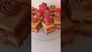 Prajitura cu crema de ciocolata, nuca si cafea #food #mancare #cake #dulce #sweet #shortvideo