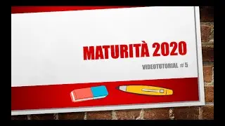 Maturità 2020: esempio di discussione di un materiale