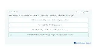 Was ist der Hauptzweck des Themencluster-Modells einer Content-Strategie?
