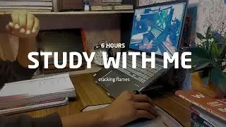 STUDY WITH ME LIVE 📚 40-10 Pomodoro | Cozy Desk &bull; Fireplace Sounds &bull; Deep Focus | No Talking