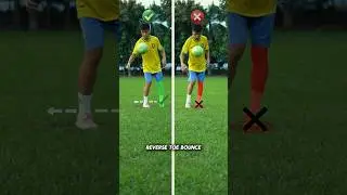 How to REVERSE TOE BOUNCE ⚽️.#football #footballskills #soccer #shorts #tutorialvideo