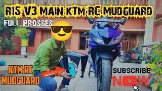 KTM RC Mudguard In R15 V3 S Installation 😲| Mudguard Modification | Look Awesome 😍 #modification
