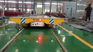 25 ton manual transfer carts mounted on the rail used in heavy cargos handling