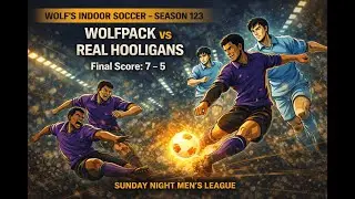 Wolfpack vs Real Hooligans | 12-Goal Thriller! 🔥 | Wolf&rsquo;s Indoor Soccer Sunday Men&rsquo;s League