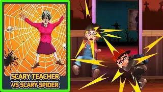 Scary Teacher 3D | Scary Teacher Vs Scary Spider Walkthrough (iOS Android)
