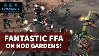 C&C3 Kane's Wrath FFA Strategic Win GDI ZoCom MoK on Nod Gardens