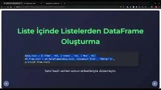 52. Pandas Dataframe ve Series: Python Kod A&ccedil;ıklaması (52)