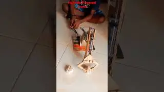 Hydrolic  Crane Made By Cardboard, Syringe, Instn Pipe, Water,Toothpic Ice Crm Stks And Bndng Wire.