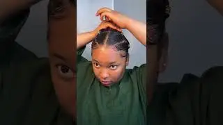 How to style your relaxed hair with a half wig 🎀✨  #protectivestyles #relaxedhair