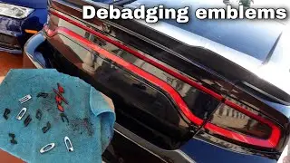 Debadging Rear Dodge Charger Emblems on My Scat Pack